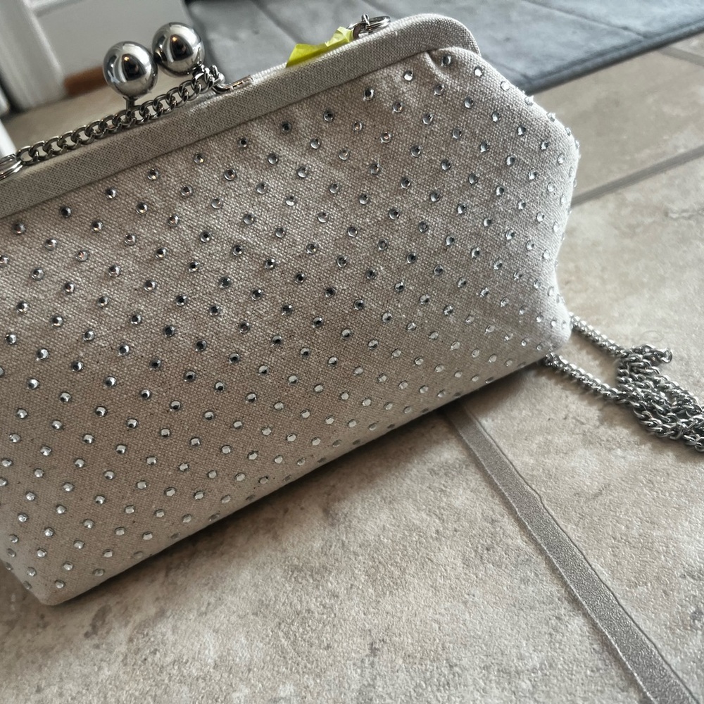 JCrew rhinestone clutch bag